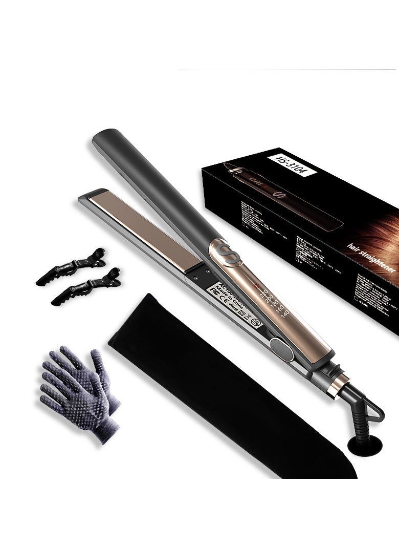 general Hair straightener curls and hair straightener, 2-in-1 with LCD digital display, 140 °C ~ 220 °C, with ceramic plate adjustable temperature, suitable for beginners and hair salon staff - Image 1