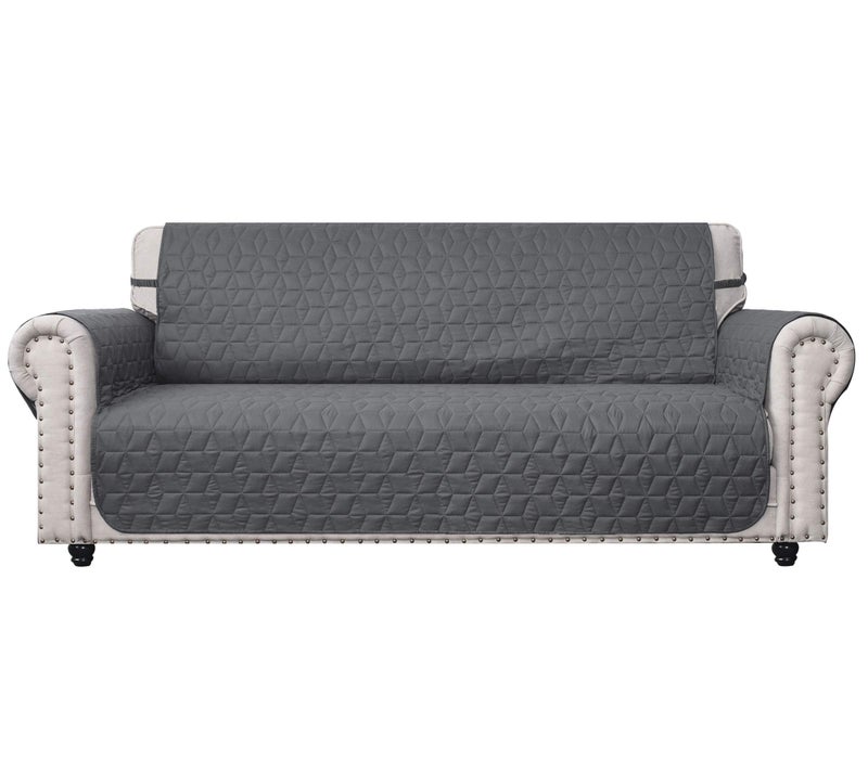 Ameritex Sofa Cover Waterproof 100 Nonslip Quilted Furniture Protector Slipcover for Dogs Children Pets Sofa Slipcover Machine Washable Dark Grey 78