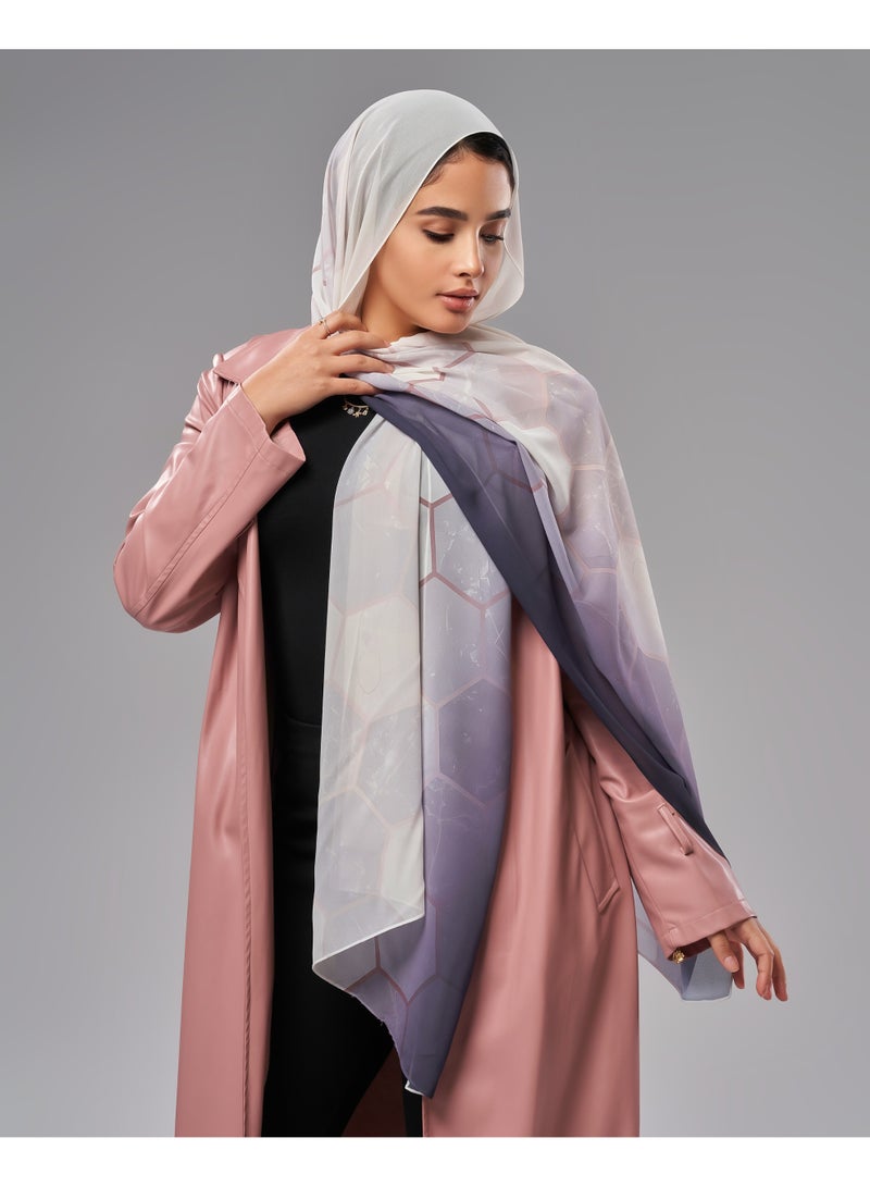 Lavezzi Printed Soft Chiffon Crepe Hijab Scarf for Women – Lightweight Long Muslim Headscarf - Image 1