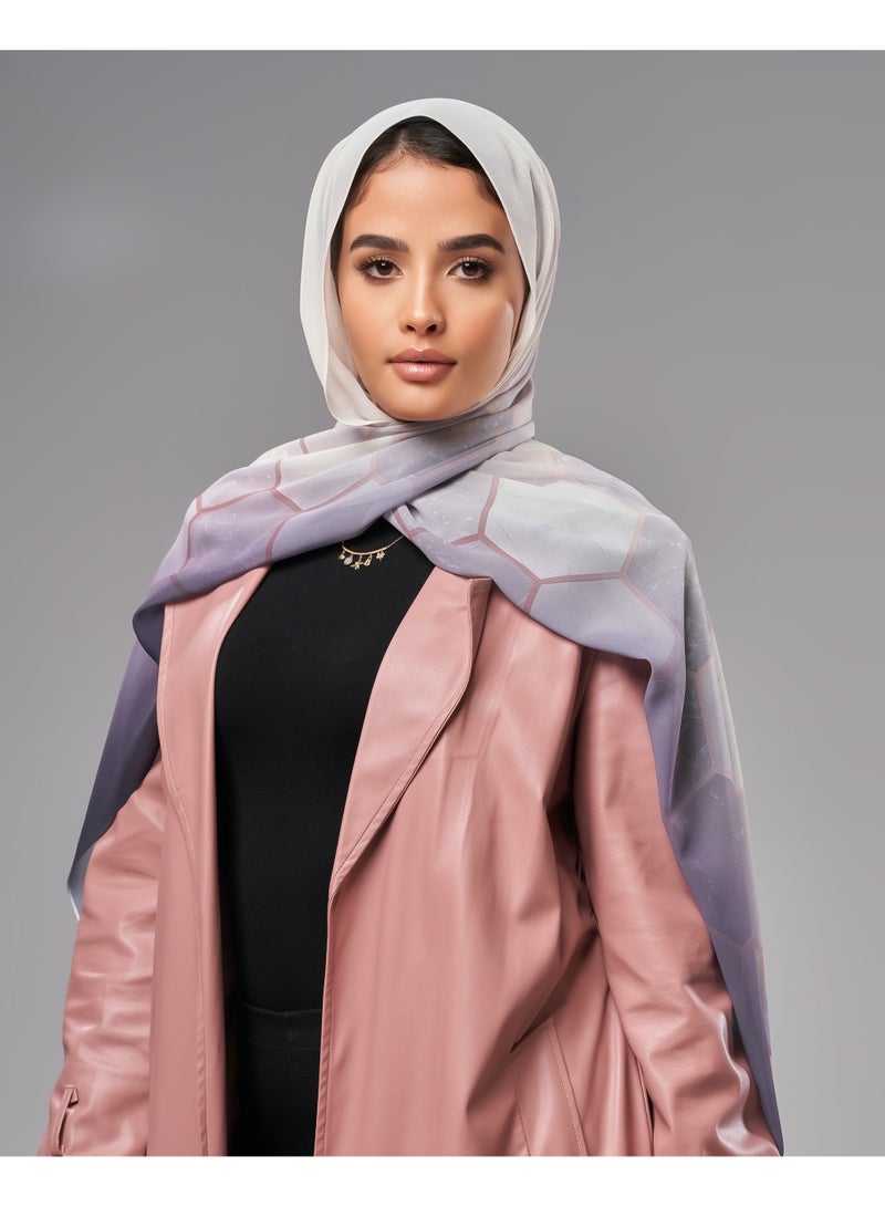 Lavezzi Printed Soft Chiffon Crepe Hijab Scarf for Women – Lightweight Long Muslim Headscarf - Image 4