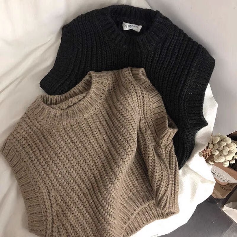 Children'S Thick Knitted Vest, Warm Sleeveless Sweater For Boys And Girls, Style, Trendy And Thickened For Warmth - Image 3