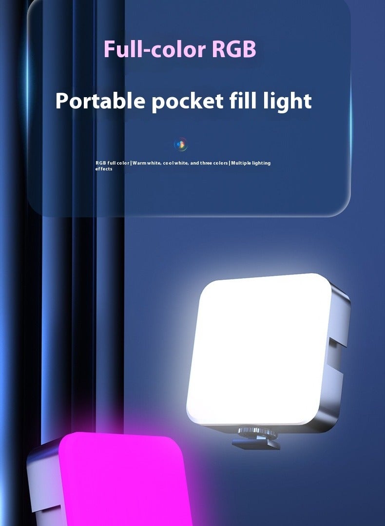 JMG Portable RGB Video Light Fill Light 0-360 Full Color Video Light Dimmable 180 Degree Front and Rear Adjustment Angle for Photography,Video Conference,TikTok - Image 2