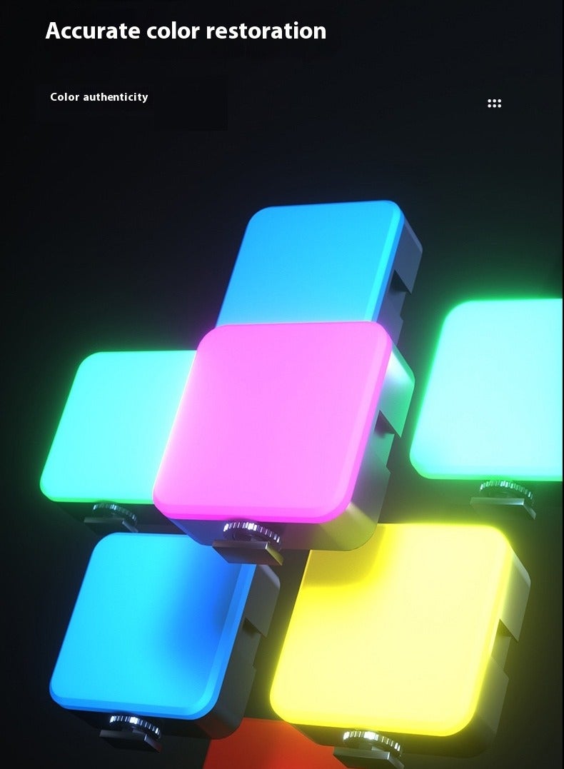 JMG Portable RGB Video Light Fill Light 0-360 Full Color Video Light Dimmable 180 Degree Front and Rear Adjustment Angle for Photography,Video Conference,TikTok - Image 5