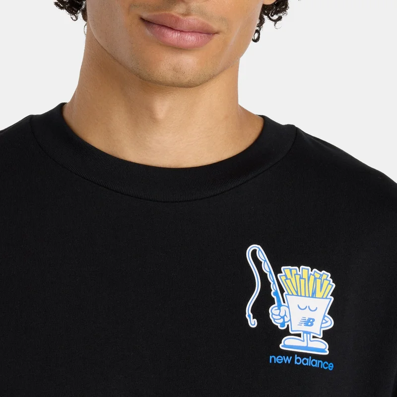 New Balance Black Men's Fish and Chips T-Shirt for Men | Best Price UAE