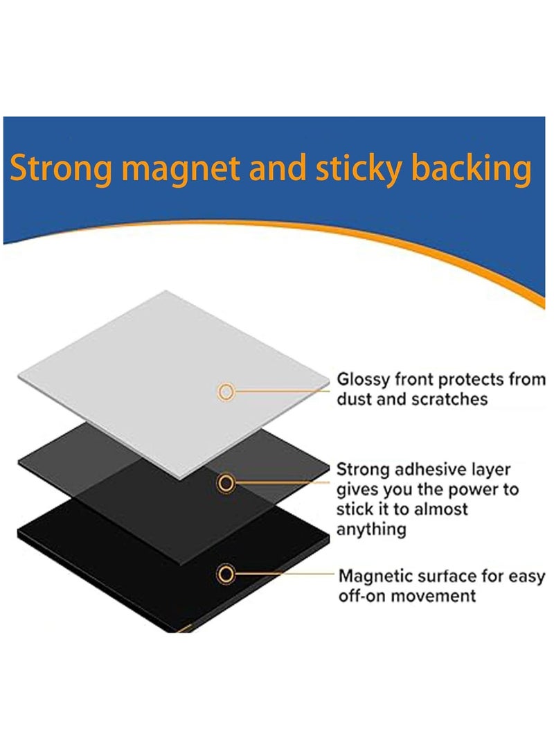 20 Pieces Strong Neodymium Disc Magnets with Adhesive, 50x50x1.5mm Super Permanent Magnetic Small Rare Earth Magnets for Fridge Whiteboard Crafts Cabinet Door Kitchen Storage Office Scientific Tool - Image 4