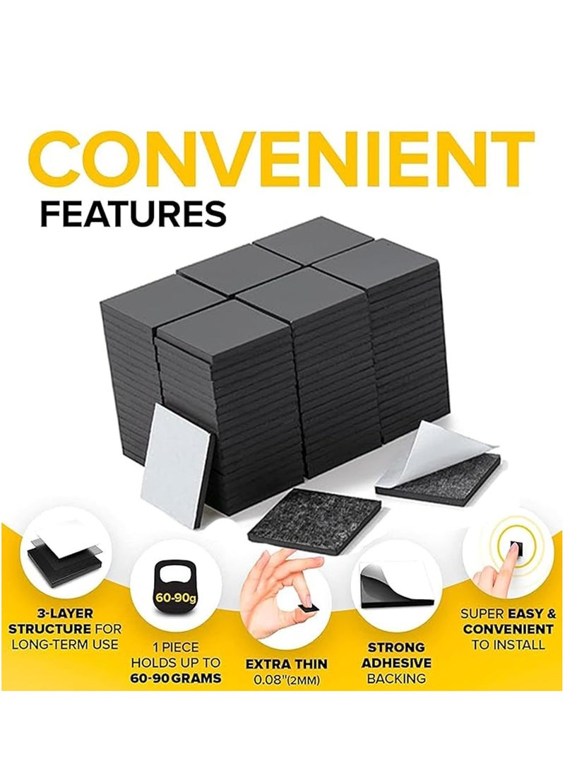 20 Pieces Strong Neodymium Disc Magnets with Adhesive, 50x50x1.5mm Super Permanent Magnetic Small Rare Earth Magnets for Fridge Whiteboard Crafts Cabinet Door Kitchen Storage Office Scientific Tool - Image 2