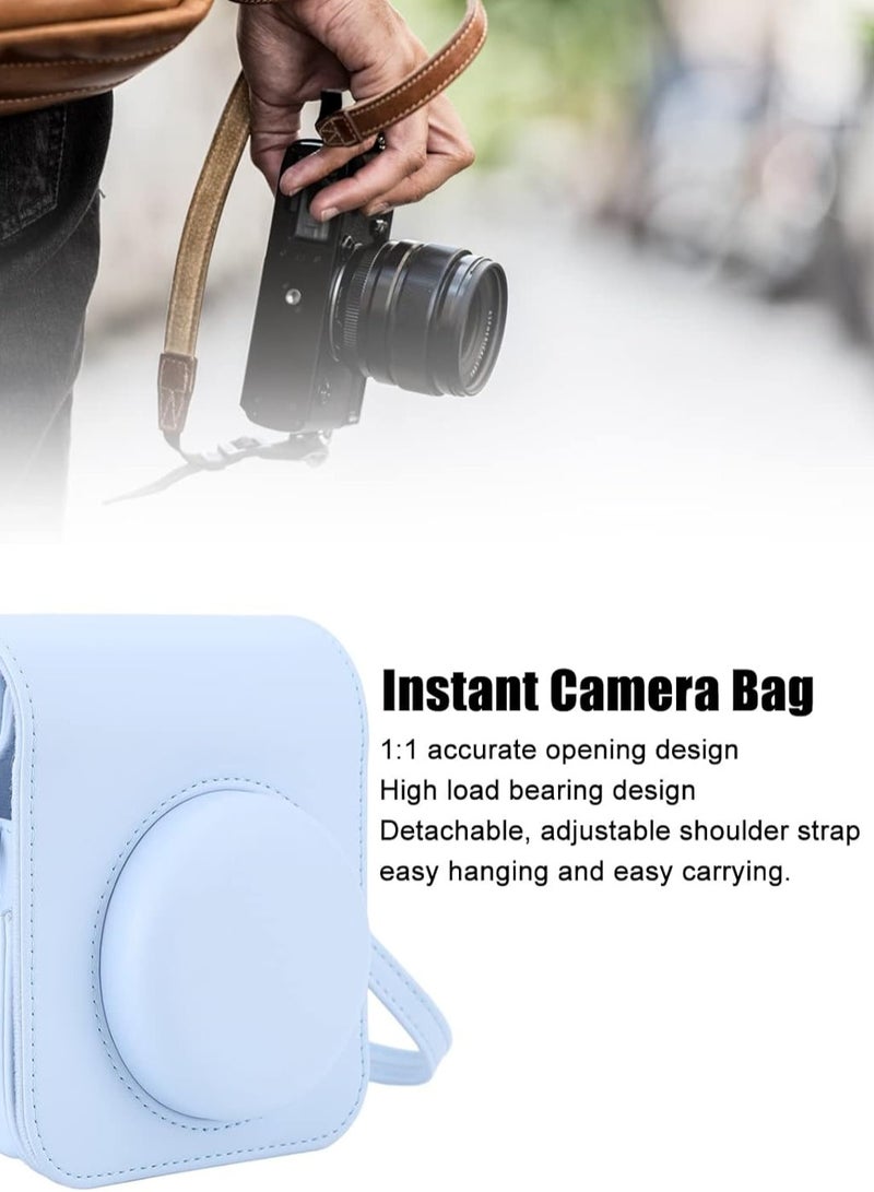 Mini Camera Protective Case Compatible with Fujifilm Instax Mini 12, Instant Camera Case with Adjustable Shoulder Strap, Cute Solid Color Camera Case Compatible with Instax Mini 12 Camera - Image 3