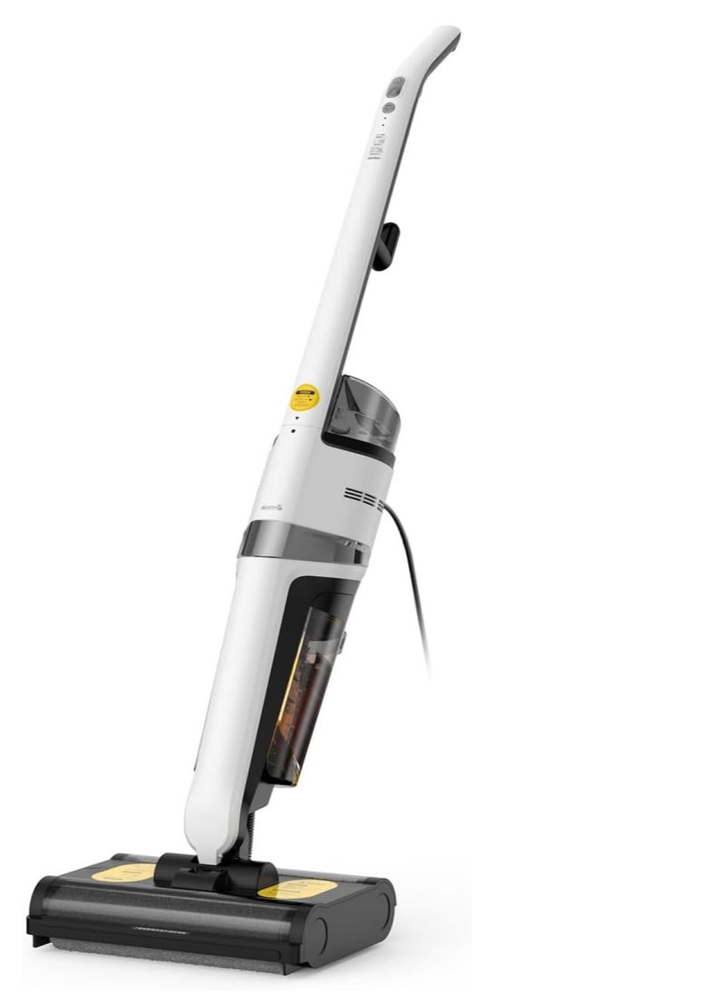 Deerma VX20 Wet & Dry Vacuum Cleaner Double Roller Brush Head 500ml Water Tank IPX4 Waterproof Smart Vacuum Cleaner - White 