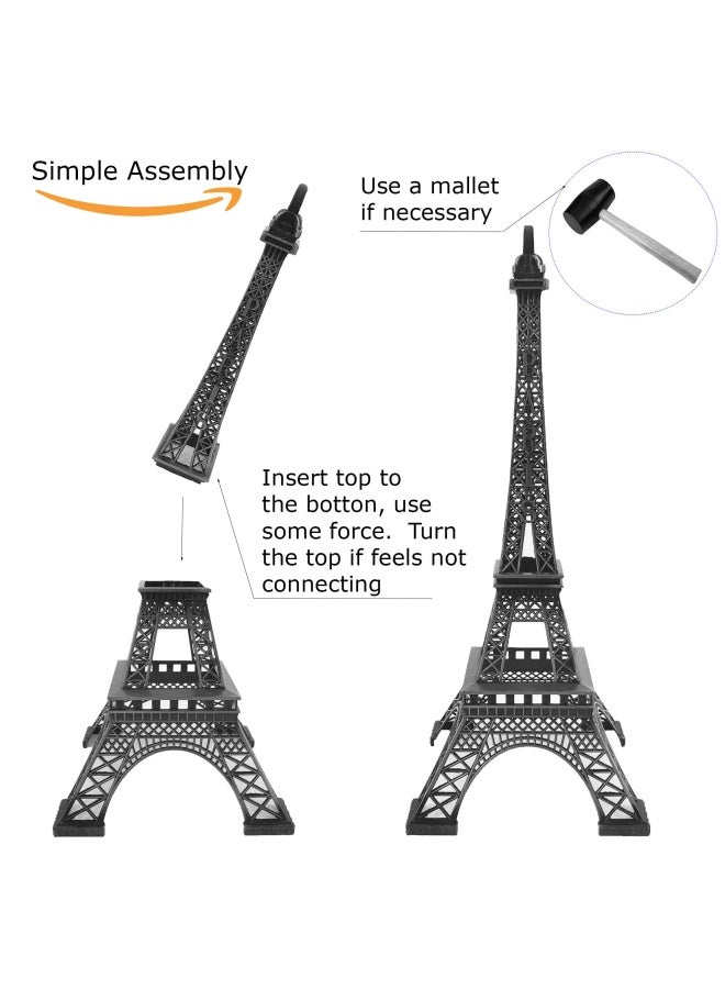 allgala 38Cm Eiffel Tower Statue Decor Alloy Metal Black - Image 4