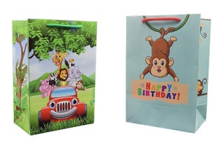 TASCHE Jungle and Monkey Birthday Printed Assorted Gift Paper Bags Return gifts and Birthday presents10 7 4 Inches Multicolour Pack of 40 - pzsku/Z7EFEC73B7E8F146F22DCZ/45/1745821339/e3b72b5a-3fdf-4d2a-8ac9-d979ac7e860c