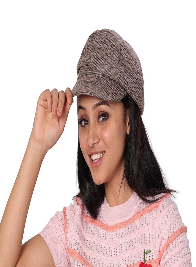 ICW Women Beret Newsboy Gatsby Hat Vintage Hat Cap French Wool Cap Classic Autumn Spring Winter Bakersboy Cadet Hats Cap for Men (Multicoloured) - Image 1