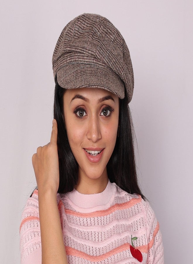 ICW Women Beret Newsboy Gatsby Hat Vintage Hat Cap French Wool Cap Classic Autumn Spring Winter Bakersboy Cadet Hats Cap for Men (Multicoloured) - Image 3
