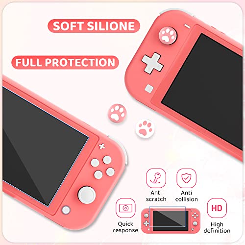 RHOTALL Pink Unicorn Carrying Case Compatible with Nintendo Switch Lite with Cute Case Cover Accessories Bundle,Soft Protective Shell, Adjustable Shoulder Strap, Screen Protector and 2 Thumb Caps - Image 5