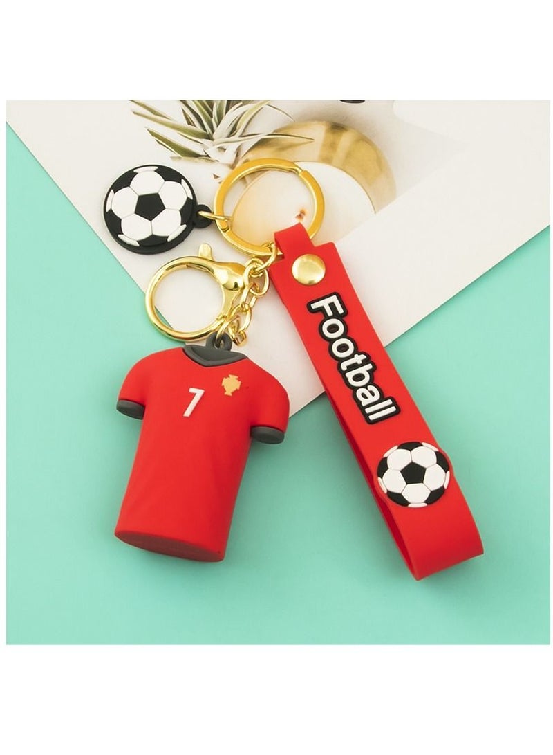 M MIAOYAN M MIAOYAN trendy cartoon football jersey pendant car key chain school bag ornaments exquisite small gifts  - Image 1