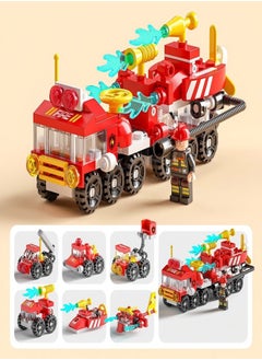 Beautiful 6-In-1 Building Blocks Assemble Children's Puzzle Toy - Fire Truck Series  - Image 2