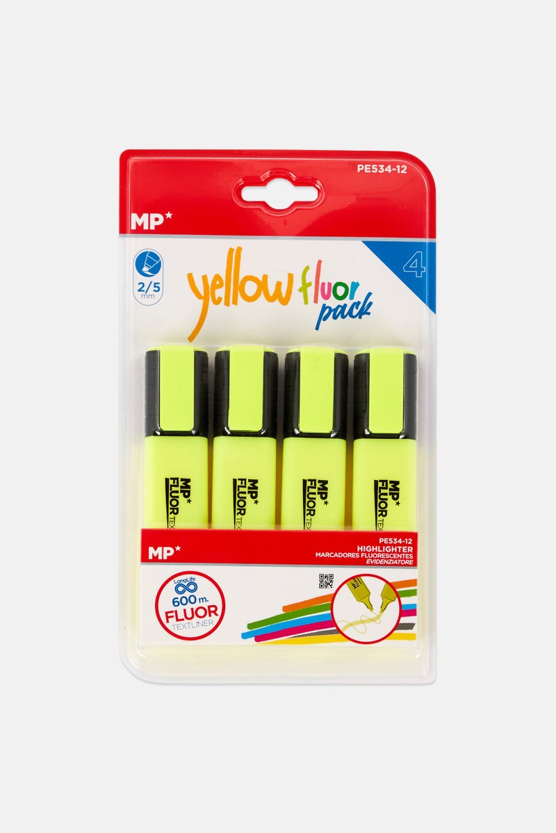Toys For Less 4 Pieces Textliner Yellow Marker - Image 1