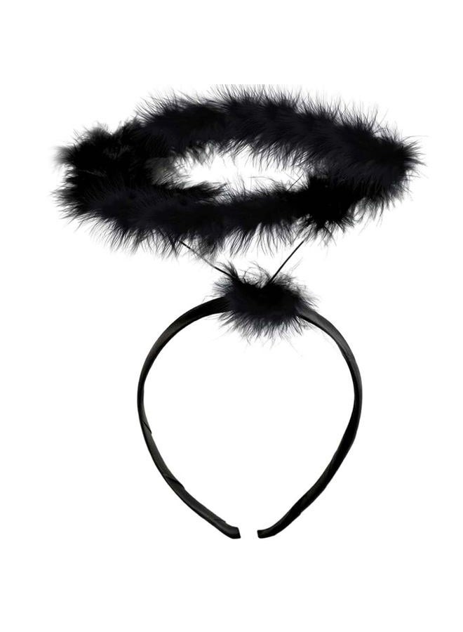 Amscan Black Marabou Halo Costume Accessory for Adults, One Size - Image 2