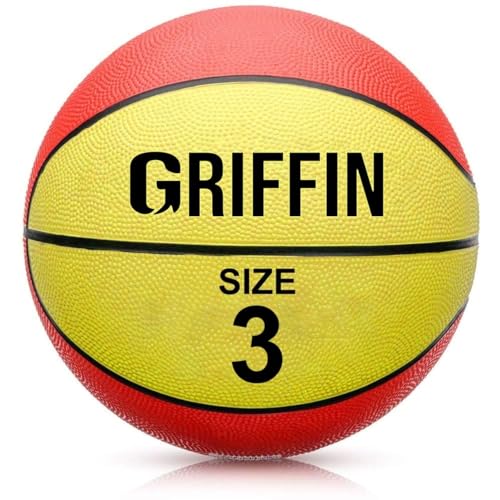 Griffin Rubber Basketball Ball for Kids Original Indoor/Outdoor Kids Basketball Size 3 Basketball with Hand Air Pump Sports Ball for Children - Image 5