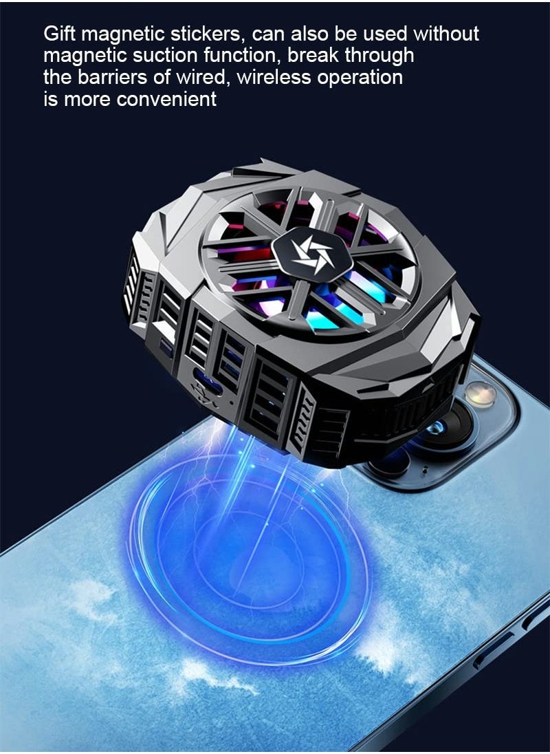 Generic - Phone Cooler Fan, Magnetic Cell Phone Cooler Built-in Battery, Portable Gaming Semiconductor Cooling Compatible with iPhone - Image 1