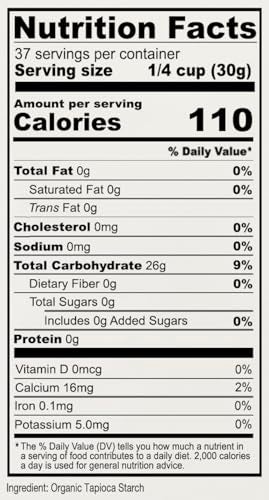 Anthony's Organic Tapioca Flour Starch, 2.5 lb, Gluten Free, Non GMO - Image 3