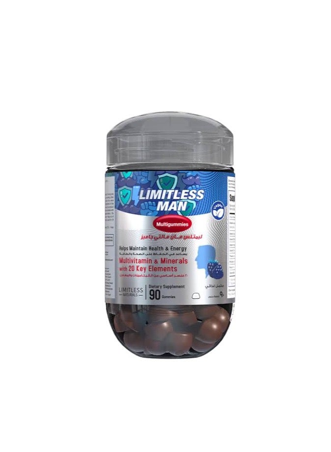 LIMITLESS LIMITLESS MAN MULTIGUMMIES 90 GUMMIES