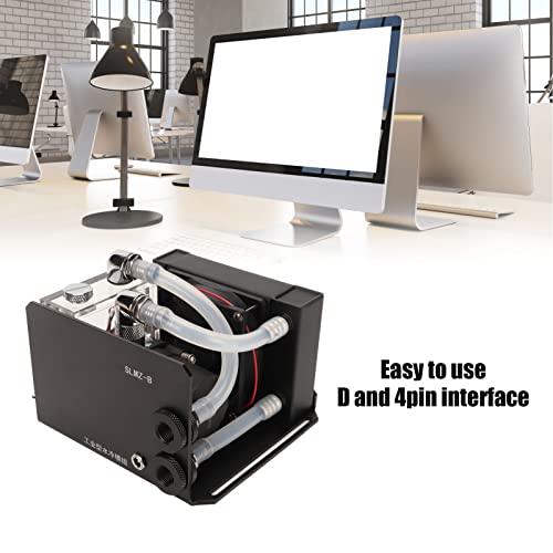 Zunate CPU Water Cooler Pump, 600L H PC Water Cooling Integrated Mute, Aluminum Heat Exchanger Liquid Cooling Radiator Heat Sink with Fans for CPU PC Water Cool System - Image 4