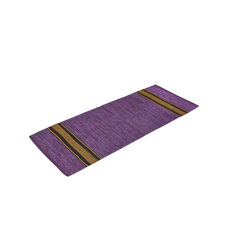 Black gold The Finer Touch Black Gold Ace Cotton Stain and Fade Resistant Heavy Duty Entrance Rug Shoes Scraper Indoor Outdoor Mat 60x90 cm Purple Pack of 3 - Image 4