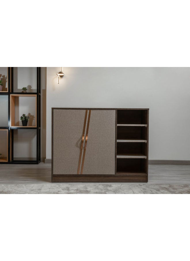 Smart Furniture - Chic Shoe Cabinet with Closed Storage and Open Shelves - Image 1
