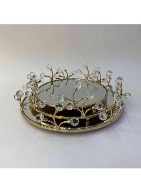 3-Piece Crystal Tray Set – Elegant & Luxurious Decorative Serving Trays