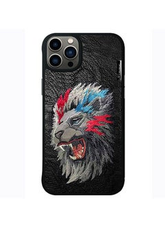 Apple iPhone 14 Pro 3D Dazzling Lion Embroidery Case