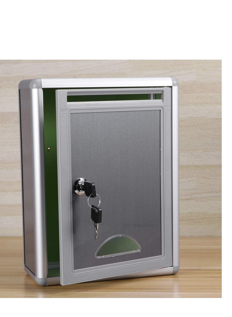 Terabyte Small Suggestion Box Mailbox Locked: Wall Hanging Metal Letter Box Office Business Parcel Box for Door Wall Aluminium Alloy Complaint Box - Image 1