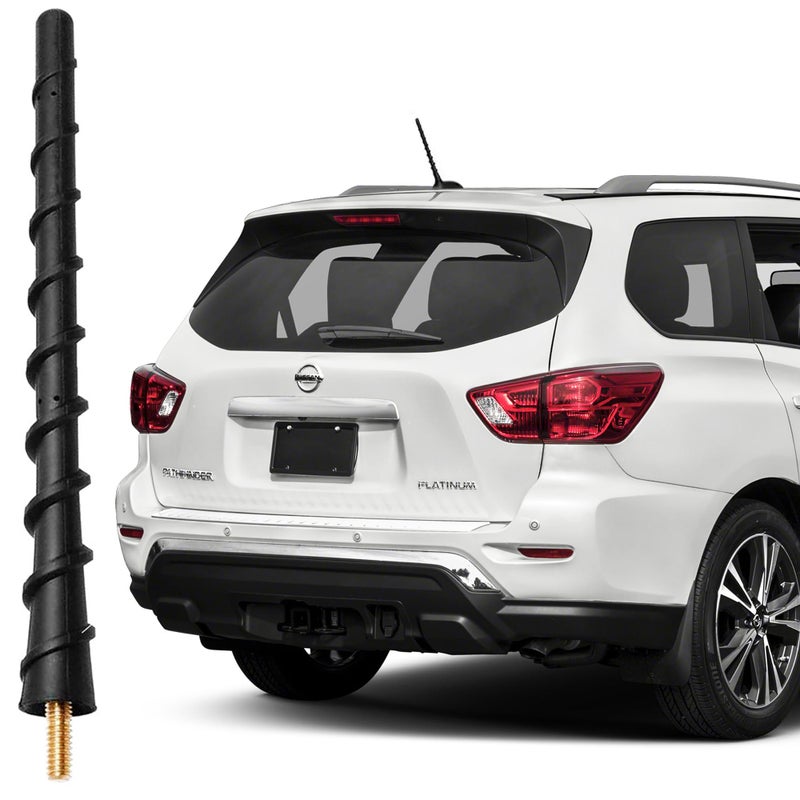 KSaAuto Antenna for Nissan Pathfinder Rogue Cube 350Z Murano Leaf Navara Versa Sedan Note Sentra Juke Frontier Kicks Altima, 7 Inch Short Nissan Car Antenna Replacement Mast Screw - Image 1