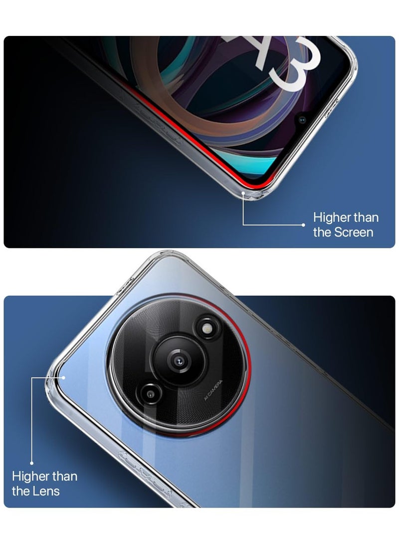 Crystal Clear Transparent Phone Case for Xiaomi Redmi A3 – Slim Ulta Thin Hard TPU Shockproof Cover, Anti-Yellowing Crystal Clear Protective Back Case with Camera Protection - Image 5