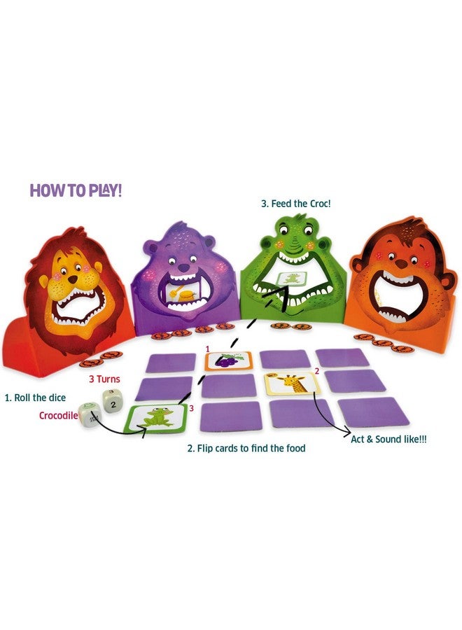 Chalk And Chuckles Hungry Four, Memory Game, Age 3-7 Years Old, Preschool Educational Activity Kit for Kids- Girls and Boys (Multi-Color) - Image 3