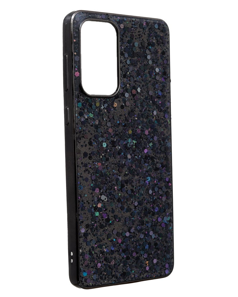 Glitter Plastic Mobile Phone Case With Cute Design for Samsung Galaxy A73 5G - Black - Image 2