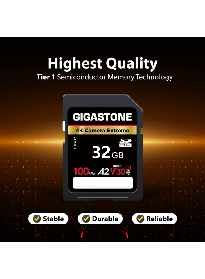 Gigastone 32GB 5-Pack SD Card, 4K Camera Extreme, A2 V30 SDHC Memory Card High Speed 4K Full HD Video Compatible with Canon Nikon Sony Pentax Kodak Olympus Panasonic Digital Camera, with 5 Mini Cases  - Image 5