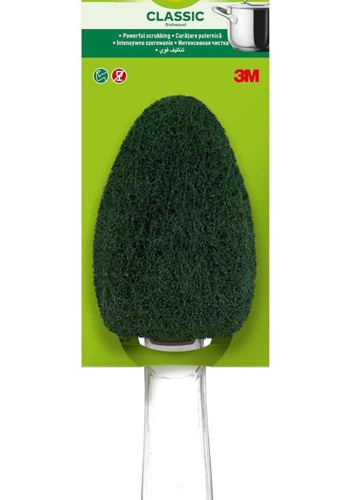 Scotch Brite Heavy Duty liquid dispensing Dishwand, 1 unit/pack | keeps hands out of the mess | durable and powerful scrubber to cut grease, burnt-on food - Image 1