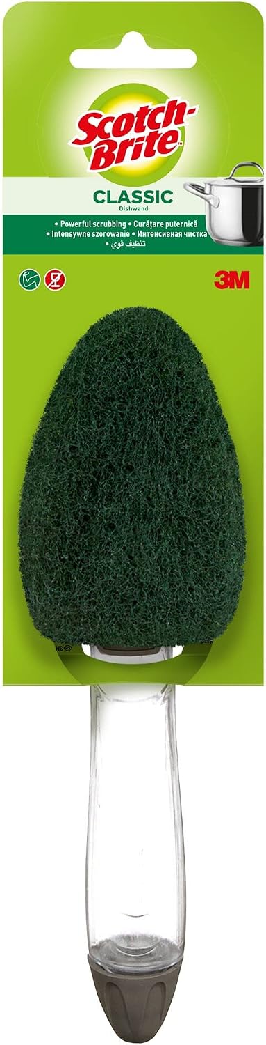 Scotch Brite Scotch-Brite Heavy Duty liquid dispensing Dishwand, 1 unit/pack | keeps hands out of the mess | durable and powerful scrubber to cut grease, burnt-on food - Image 1