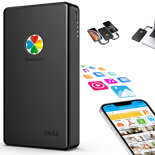 iDiskk App-le Certified, 2TB External Hard Drive,for iPhone iPad Android Phones,MacBook,Computer to Backup Docs| Photos | Videos,iPhone 17 & 16 Photo Stick Photo Storage Phone Drive - Image 1