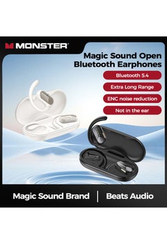 Monster MONSTER  Wireless Bluetooth Headset Semi-in-Ear Music Game Headset Bluetooth 5.2 White  - Image 1