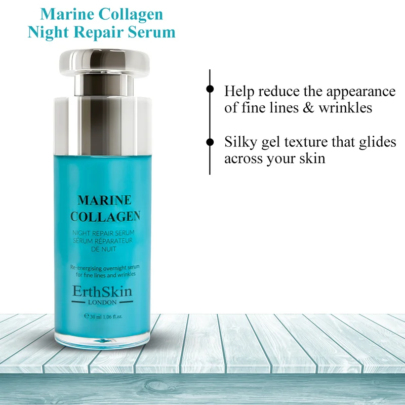 ErthSkin London  Marine Collagen Night Repair Serum 30ml for Women | Best Price UAE