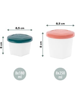 babymoov Biosourced Babybols - Kit 8 X 180Ml With 8 X 250Ml Food Storage Tubs  - Image 5