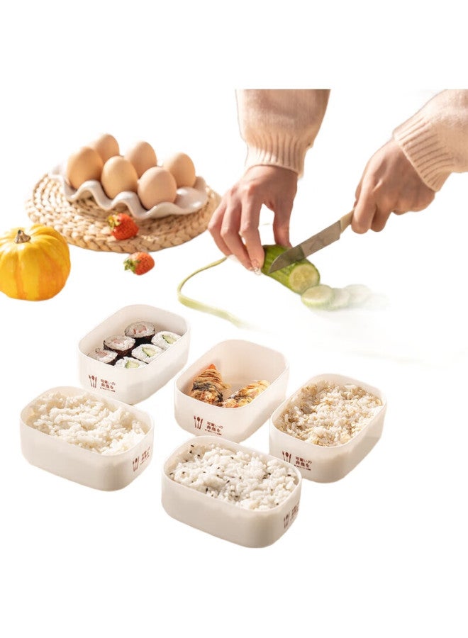 Caizhi Rice Portioning Box Refrigerator Fresh-Keeping Box Lunch Box Storage Box Bento Box Microwaveable 7-Pack Cz6627 - Image 1