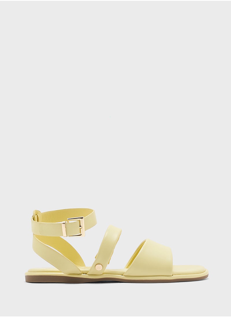 Ginger Strappy Ankle Strap Flat Sandal  - Image 1
