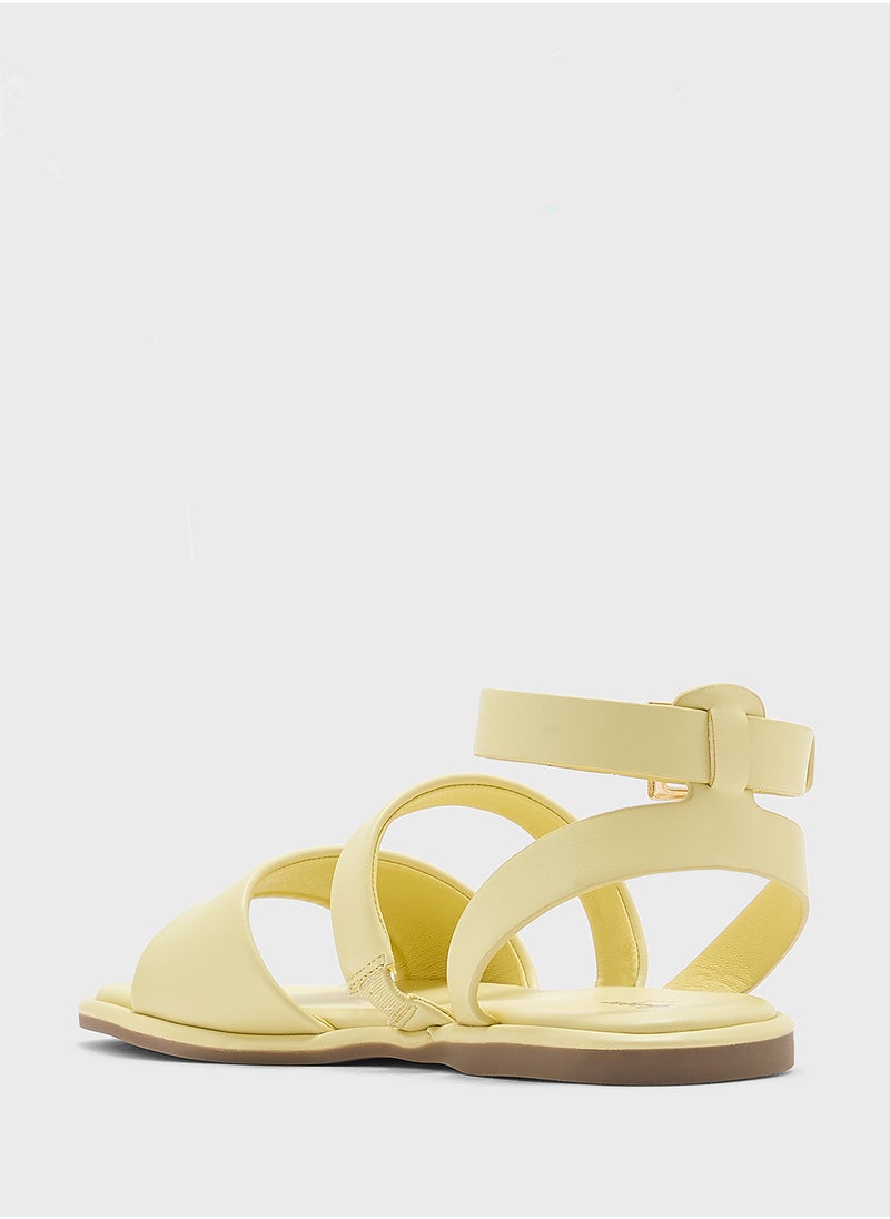 Ginger Strappy Ankle Strap Flat Sandal  - Image 3