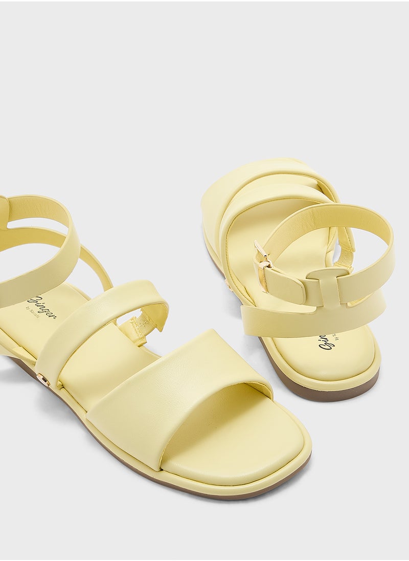 Ginger Strappy Ankle Strap Flat Sandal  - Image 4