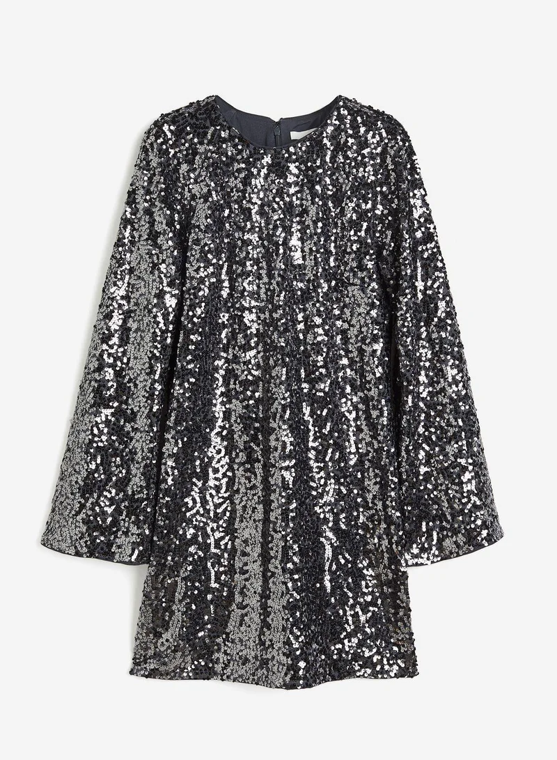 H&M Sequin Shift Dress