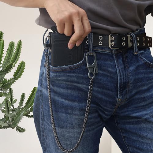 Ahiller Biker Wallet Chain Heavy Duty Pocket Chain with Carabiner Clip Men Chains for Keys Jeans Pants Purse and Handbag PGrey2Pcs - Image 3