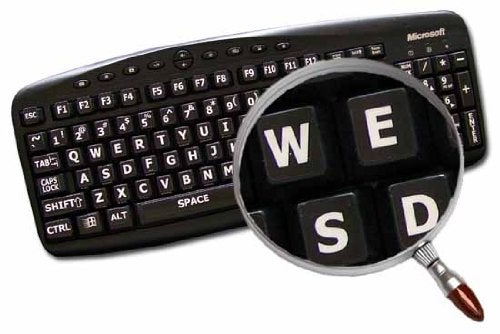 4Keyboard English US Large Letters Keyboard Stickers Matte Non Transparent Black Background (Upper CASE) by 4Keyboard - Image 5