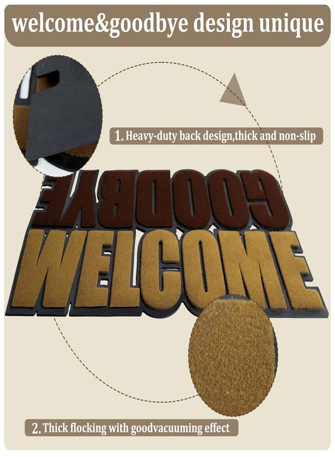 RORA Welcome Mat Door Mat Outside/Indoor Entrance Welcome Mats for Front Door mat, 'Goodbye' Doormat,Heavy Duty Non-Slip Backing, Funny Door mats for Home, Porch, Patio Decor 29x17inch - Image 5